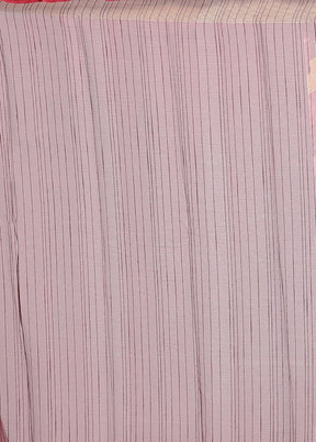 Pink Chiffon Silk Saree With Blouse Piece