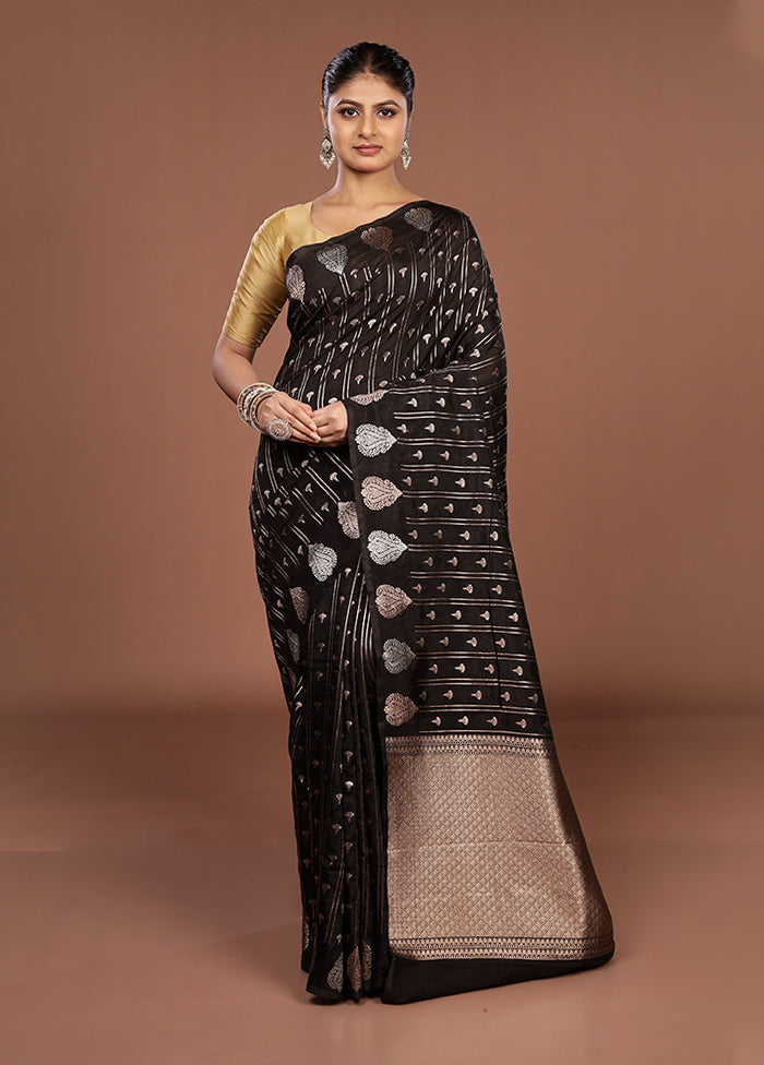 Black Georgette Saree With Blouse Piece