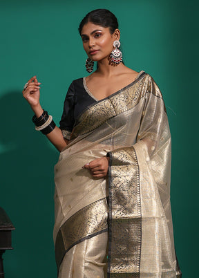 Gold Tissue Silk Saree With Blouse Piece