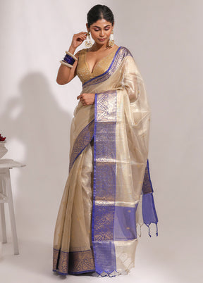 Gold Tissue Silk Saree With Blouse Piece
