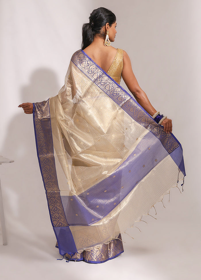 Gold Tissue Silk Saree With Blouse Piece