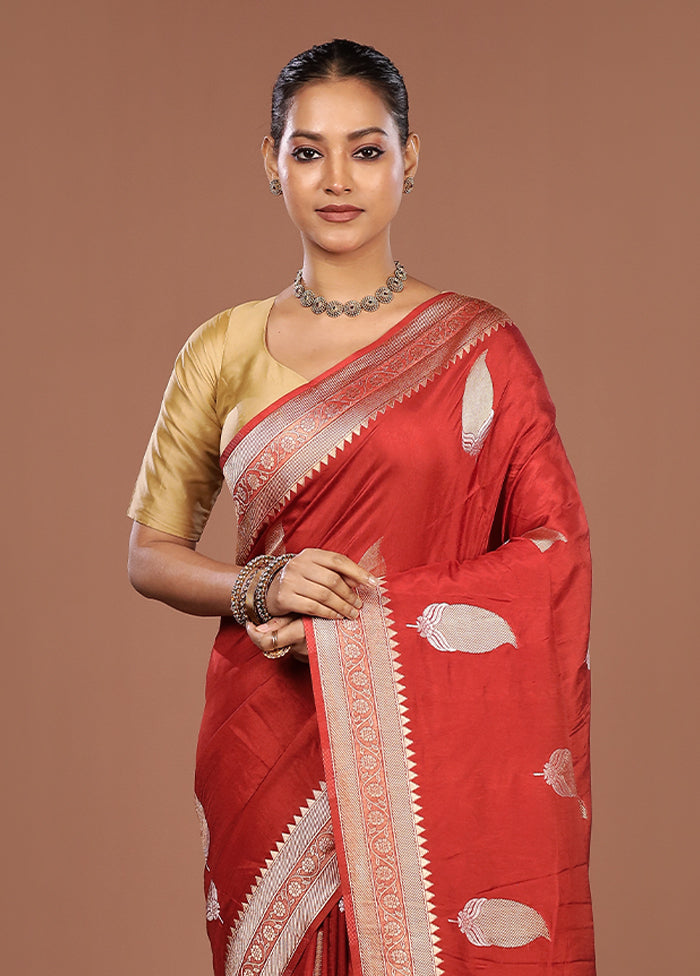 Purple Dupion Silk Saree With Blouse Piece