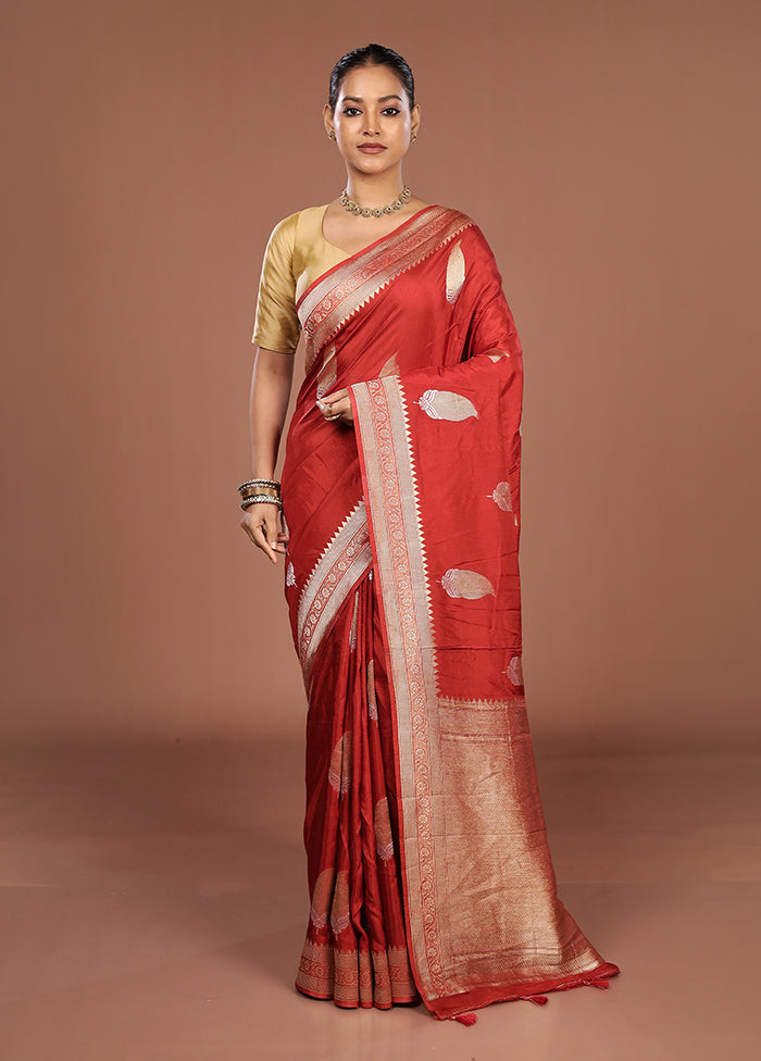 Purple Dupion Silk Saree With Blouse Piece