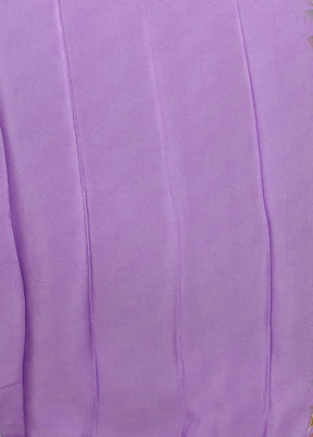 Purple Printed Silk Saree Without Blouse Piece