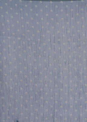 Blue Dupion Silk Saree With Blouse Piece