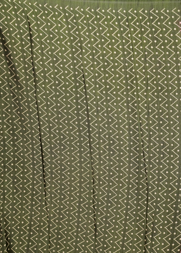 Pink Printed Silk Saree Without Blouse Piece