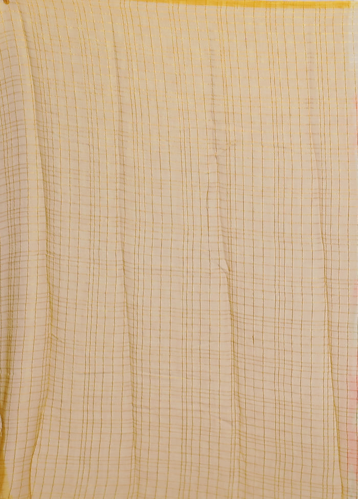 Yellow Chiffon Silk Saree With Blouse Piece