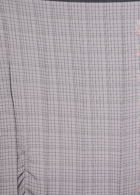 Black Chiffon Silk Saree With Blouse Piece