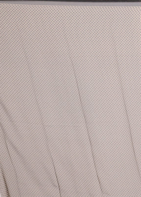 Cream Chiffon Silk Saree With Blouse Piece