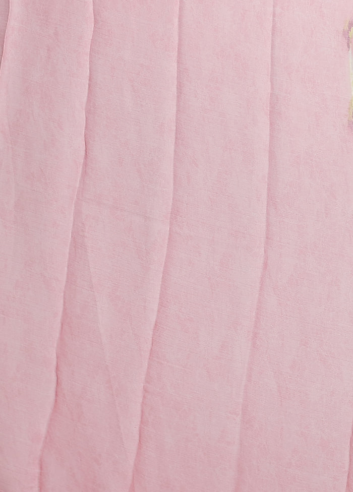 Green Chiffon Silk Saree With Blouse Piece