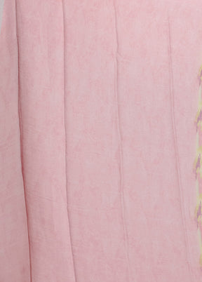 Green Chiffon Silk Saree With Blouse Piece