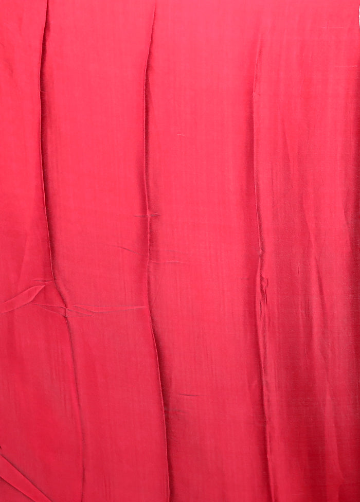 Pink Printed Silk Saree Without Blouse Piece