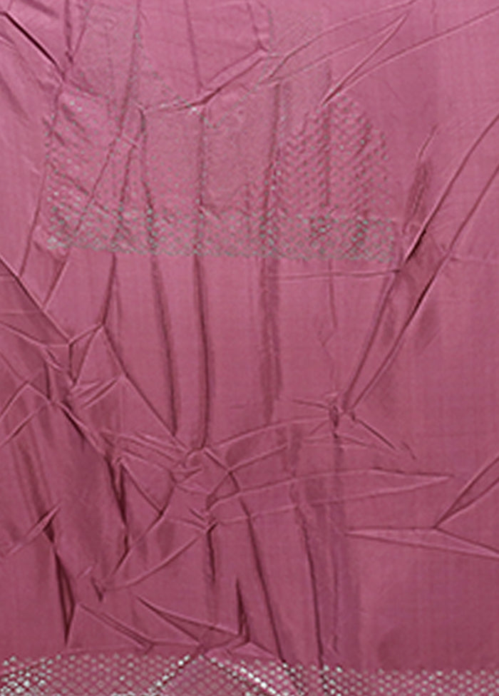 Purple Dupion Silk Saree With Blouse Piece