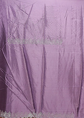 Purple Dupion Silk Saree With Blouse Piece