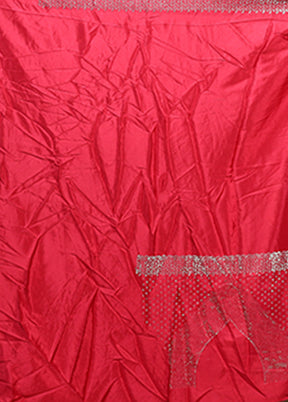 Pink Dupion Silk Saree With Blouse Piece