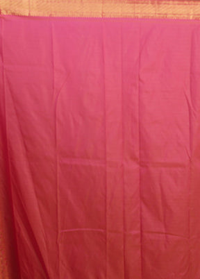 Pink Kanjivaram Silk Saree With Blouse Piece