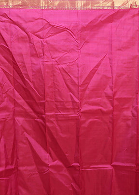 Blue Handloom Kanjivaram Pure Silk Saree With Blouse Piece