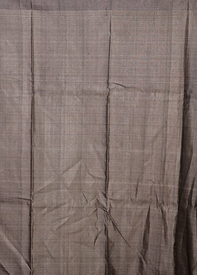 Cream Handloom Tussar Pure Silk Saree With Blouse Piece