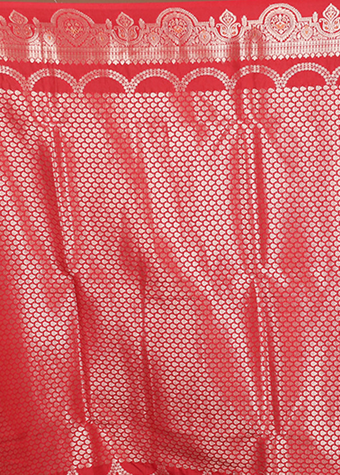 White Dupion Silk Saree With Blouse Piece