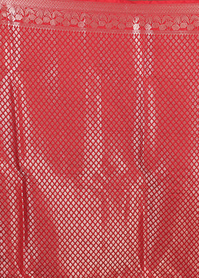 White Dupion Silk Saree With Blouse Piece