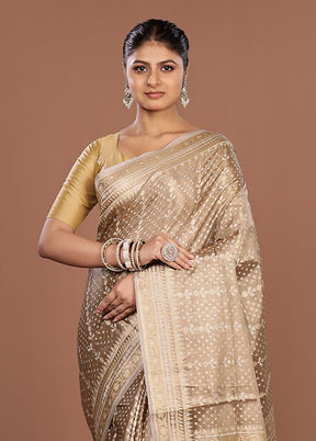 Green Tissue Silk Saree With Blouse Piece