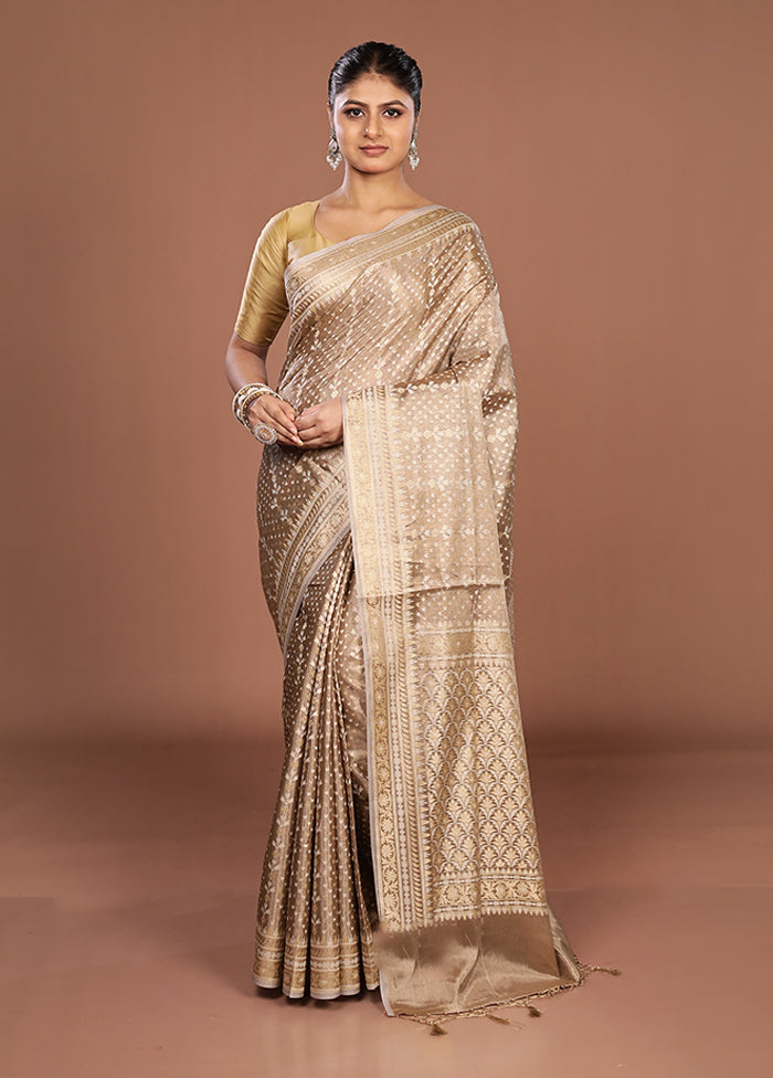 Green Tissue Silk Saree With Blouse Piece