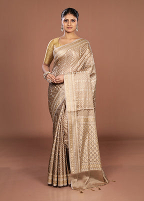 Green Tissue Silk Saree With Blouse Piece