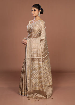 Green Tissue Silk Saree With Blouse Piece