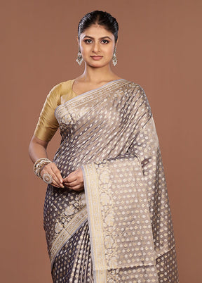 Purple Tissue Silk Saree With Blouse Piece