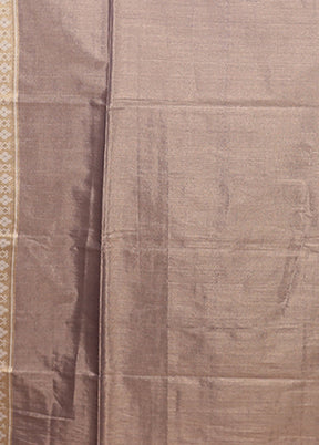 Purple Tissue Silk Saree With Blouse Piece