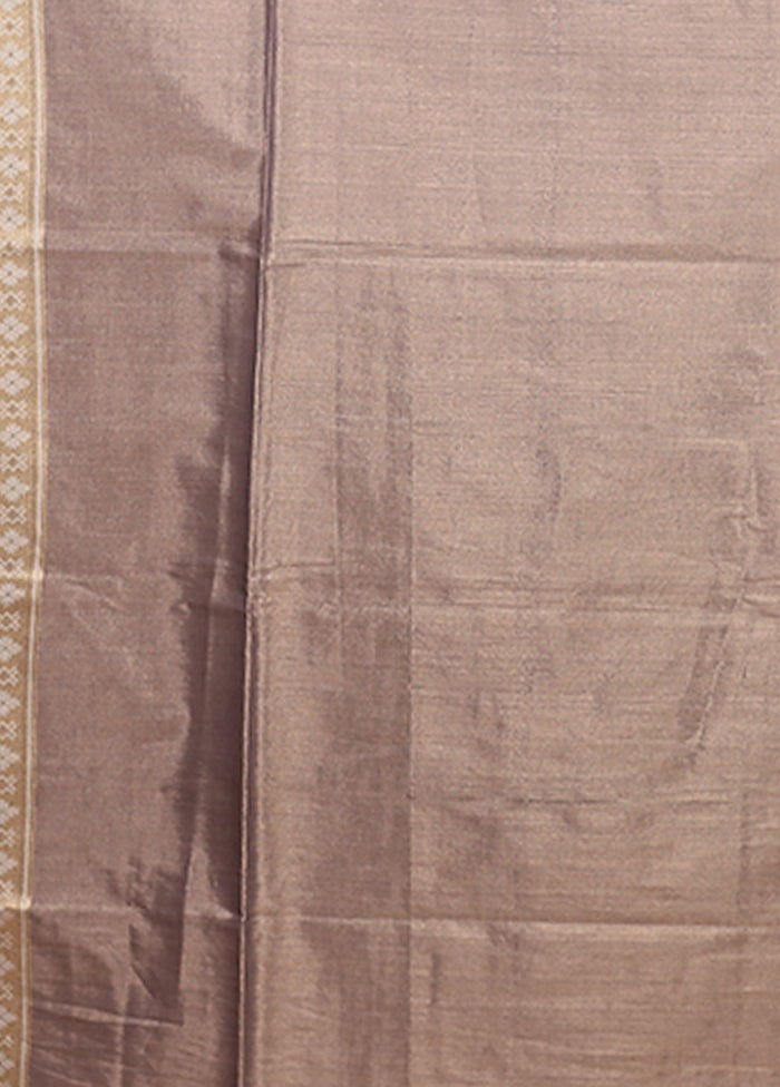 Purple Tissue Silk Saree With Blouse Piece