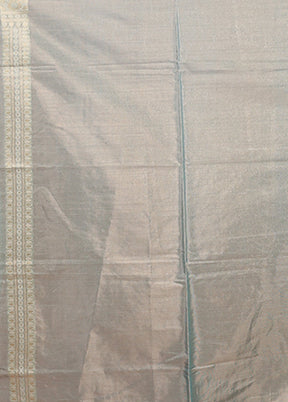 Blue Tissue Silk Saree With Blouse Piece