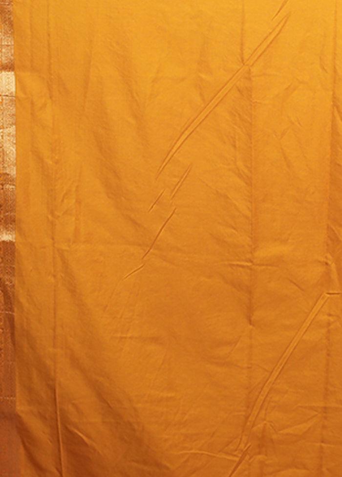 Yellow Georgette Saree With Blouse Piece