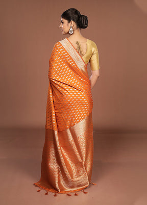 Yellow Georgette Saree With Blouse Piece