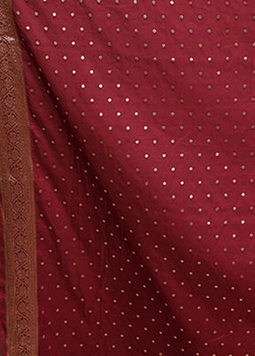 Yellow Dupion Silk Saree With Blouse Piece