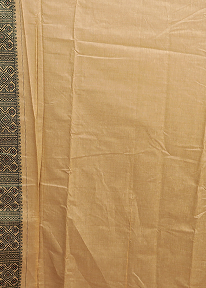 Cream Assam Silk Saree With Blouse Piece