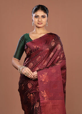 Pink Kanjivaram Silk Saree With Blouse Piece