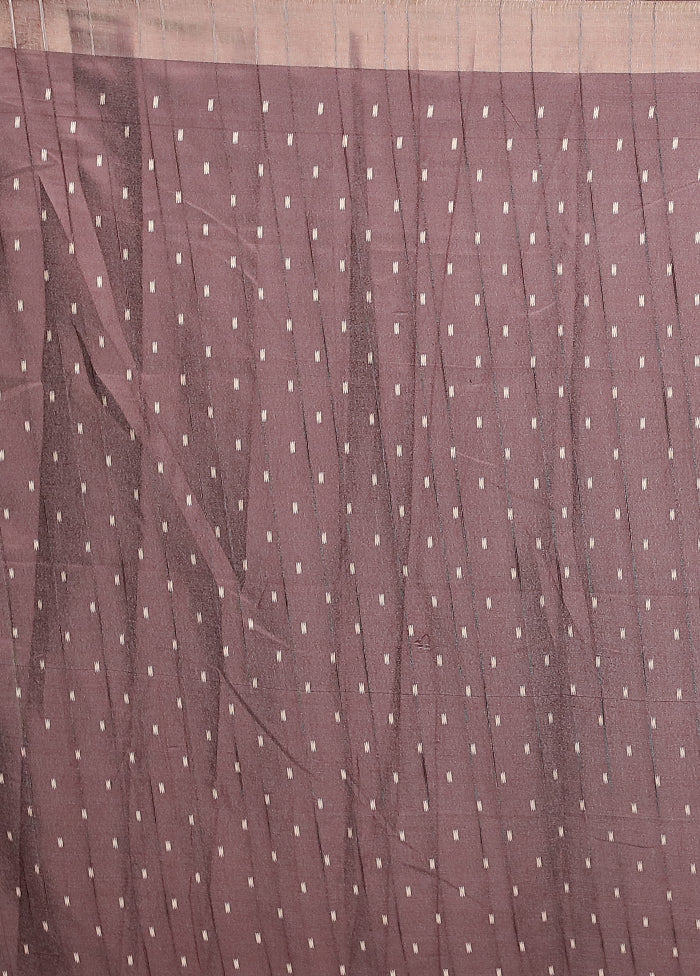 Brown Dupion Silk Saree With Blouse Piece