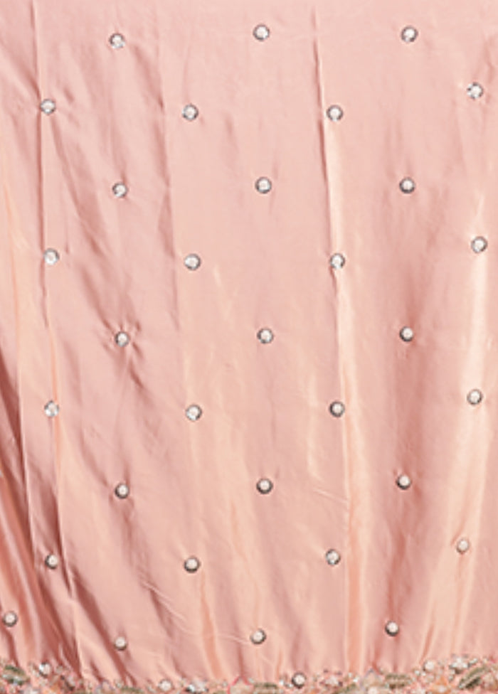 Pink Handloom Tissue Pure Silk Saree With Blouse Piece