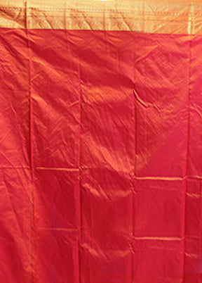 Yellow Handloom Kanchipuram Pure Silk Saree With Blouse Piece