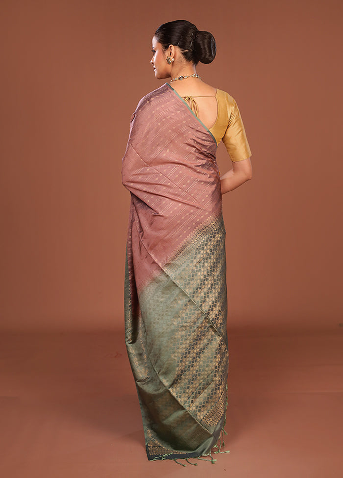 Green Handloom Kanchipuram Pure Silk Saree With Blouse Piece