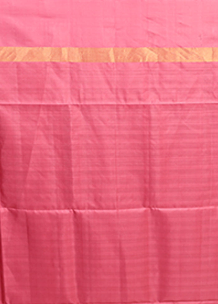 Green Handloom Kanchipuram Pure Silk Saree With Blouse Piece