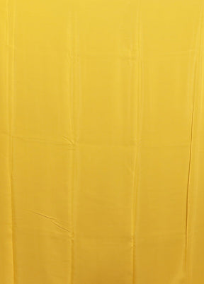 Yellow Handloom Chiffon Pure Silk Saree With Blouse Piece