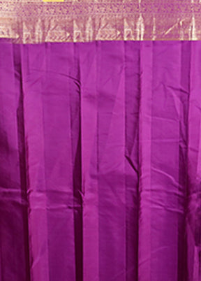 Pink Handloom Kanchipuram Pure Silk Saree With Blouse Piece