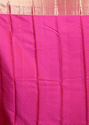 Green Handloom Kanjivaram Pure Silk Saree With Blouse Piece