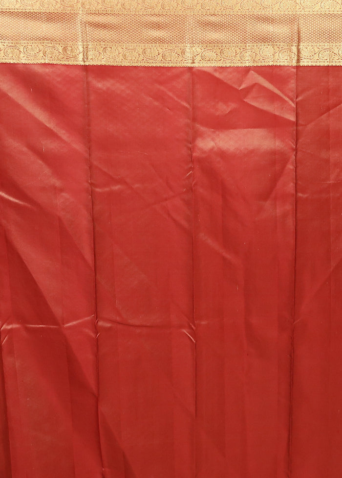 Cream Handloom Kanchipuram Pure Silk Saree With Blouse Piece