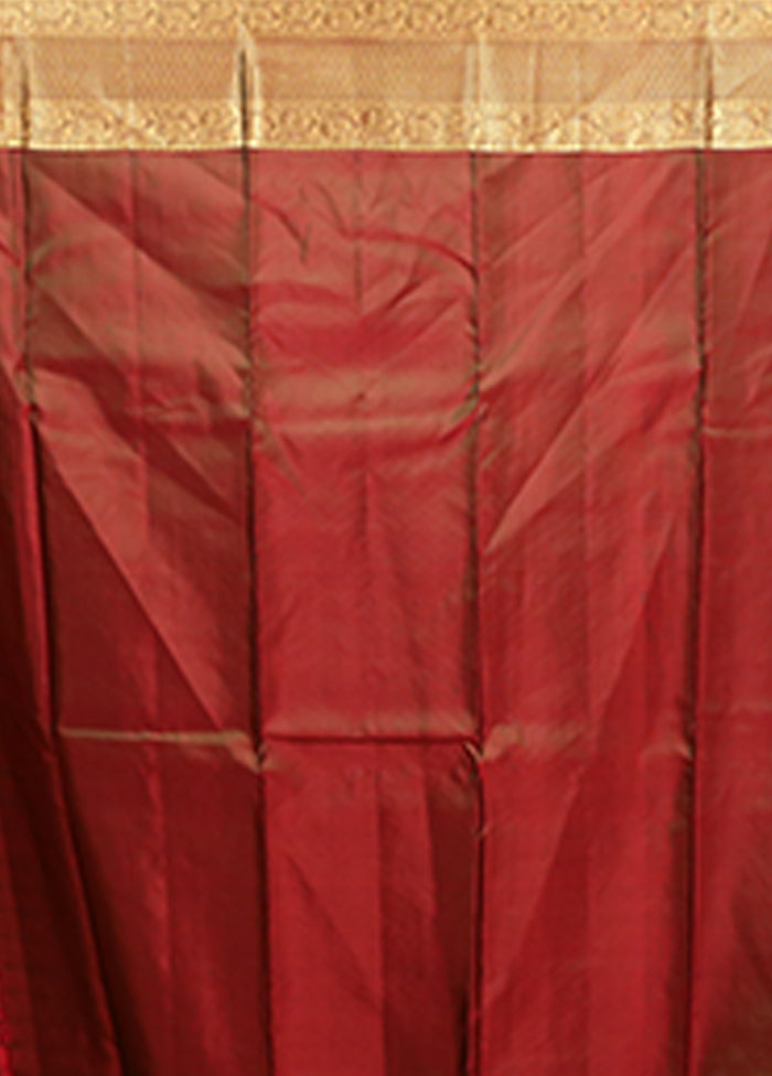 Green Handloom Kanchipuram Pure Silk Saree With Blouse Piece