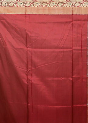 Orange Pure Cotton Saree With Blouse Piece