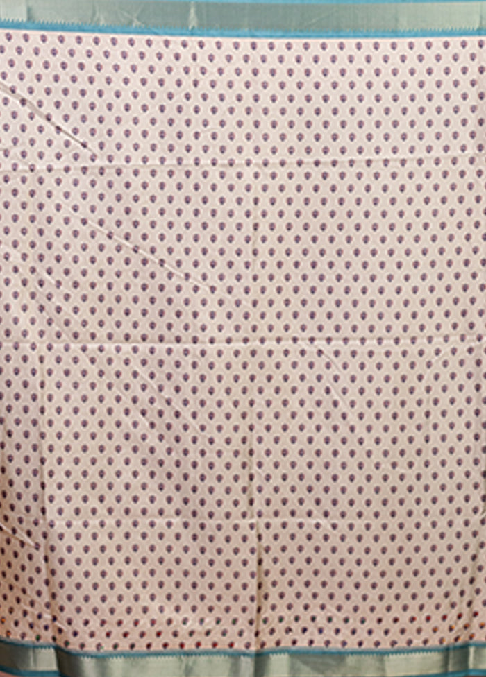 Blue Tussar Silk Saree With Blouse Piece