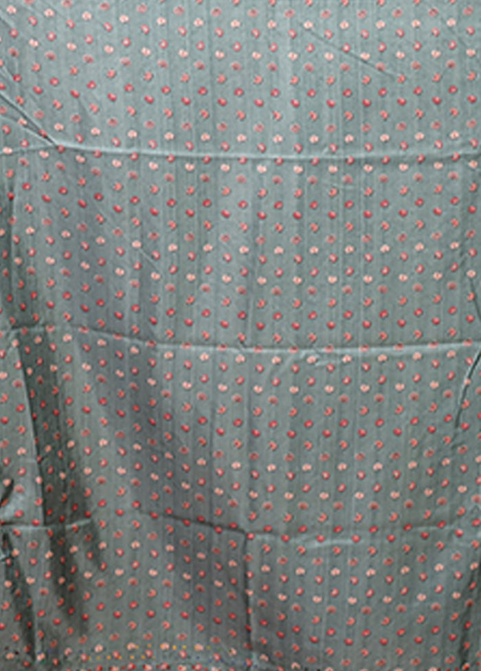 Green Tussar Silk Saree With Blouse Piece